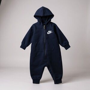 Nike Kids Dark Blue Hooded Footie